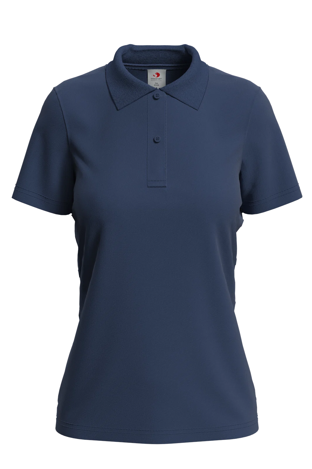 Damska Koszulka Polo Klasyczna Bawelniana S519 - Navy Blue