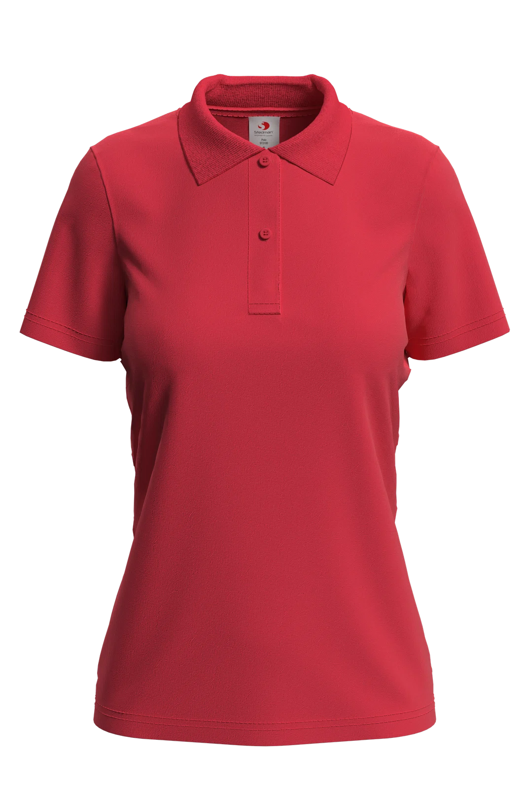 Damska Koszulka Polo Klasyczna Bawelniana S519 - Scarlet Red