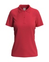 Damska Koszulka Polo Klasyczna Bawelniana S519 - Scarlet Red