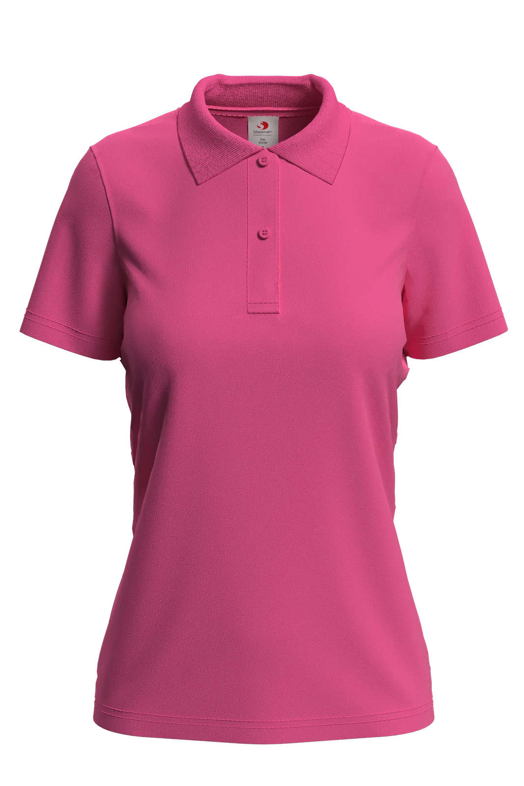 Damska Koszulka Polo Klasyczna Bawelniana S519 - Sweet Pink