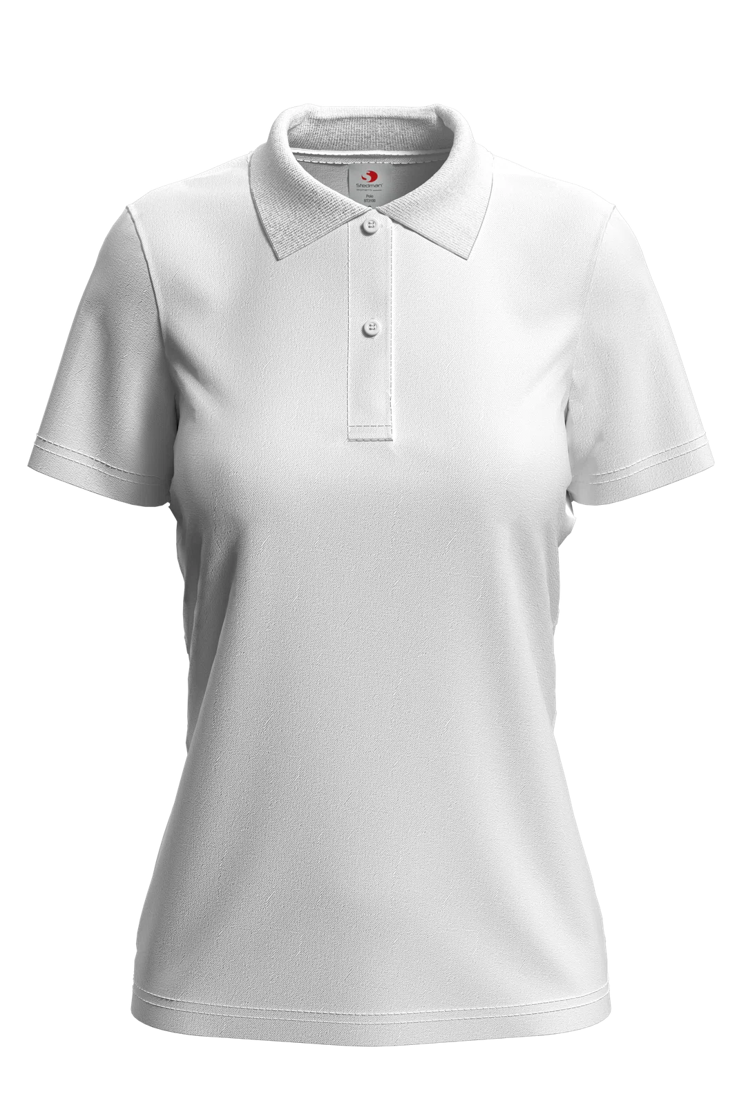 Damska Koszulka Polo Klasyczna Bawelniana S519 - White