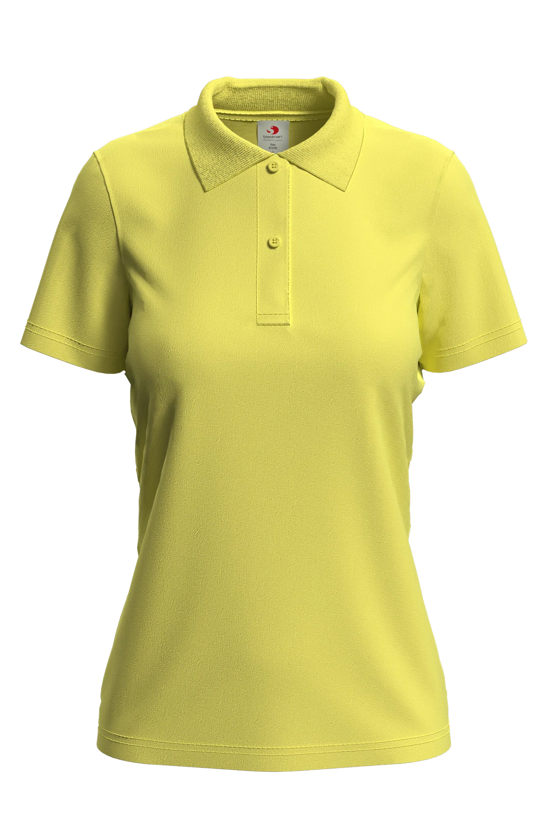 Damska Koszulka Polo Klasyczna Bawelniana S519 - Yellow