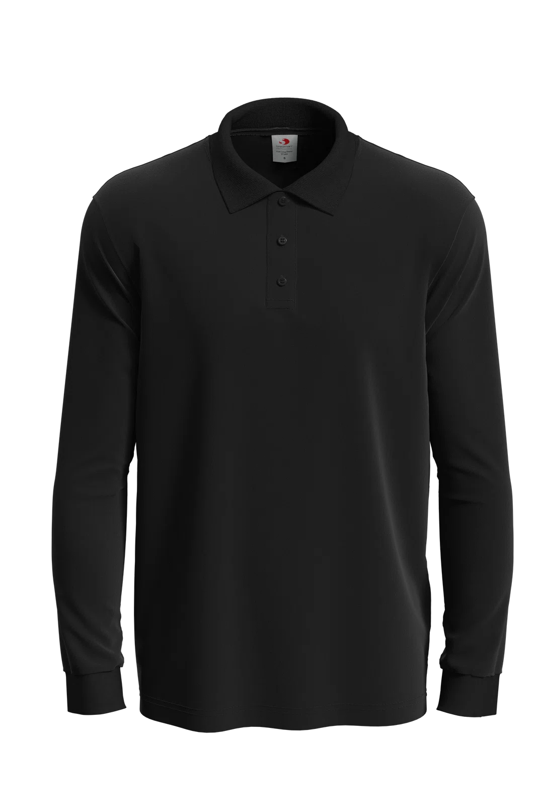 Koszulka Polo Meska Dlugi Rekaw Klasyczna S540 - Black Opal