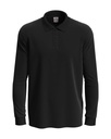Koszulka Polo Meska Dlugi Rekaw Klasyczna S540 - Black Opal