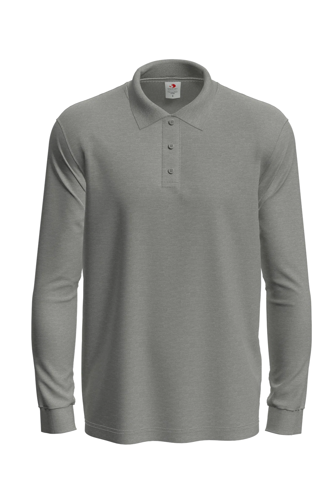 Koszulka Polo Meska Dlugi Rekaw Klasyczna S540 - Grey Heather