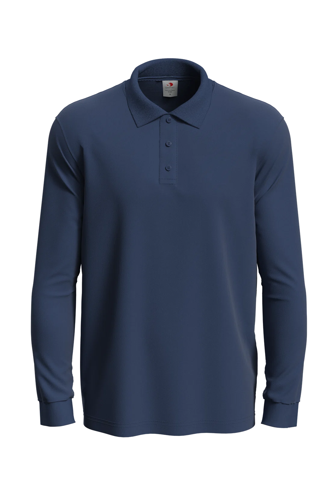 Koszulka Polo Meska Dlugi Rekaw Klasyczna S540 - Navy Blue