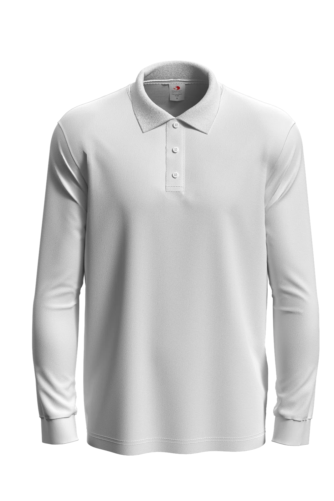 Koszulka Polo Meska Dlugi Rekaw Klasyczna S540 - White
