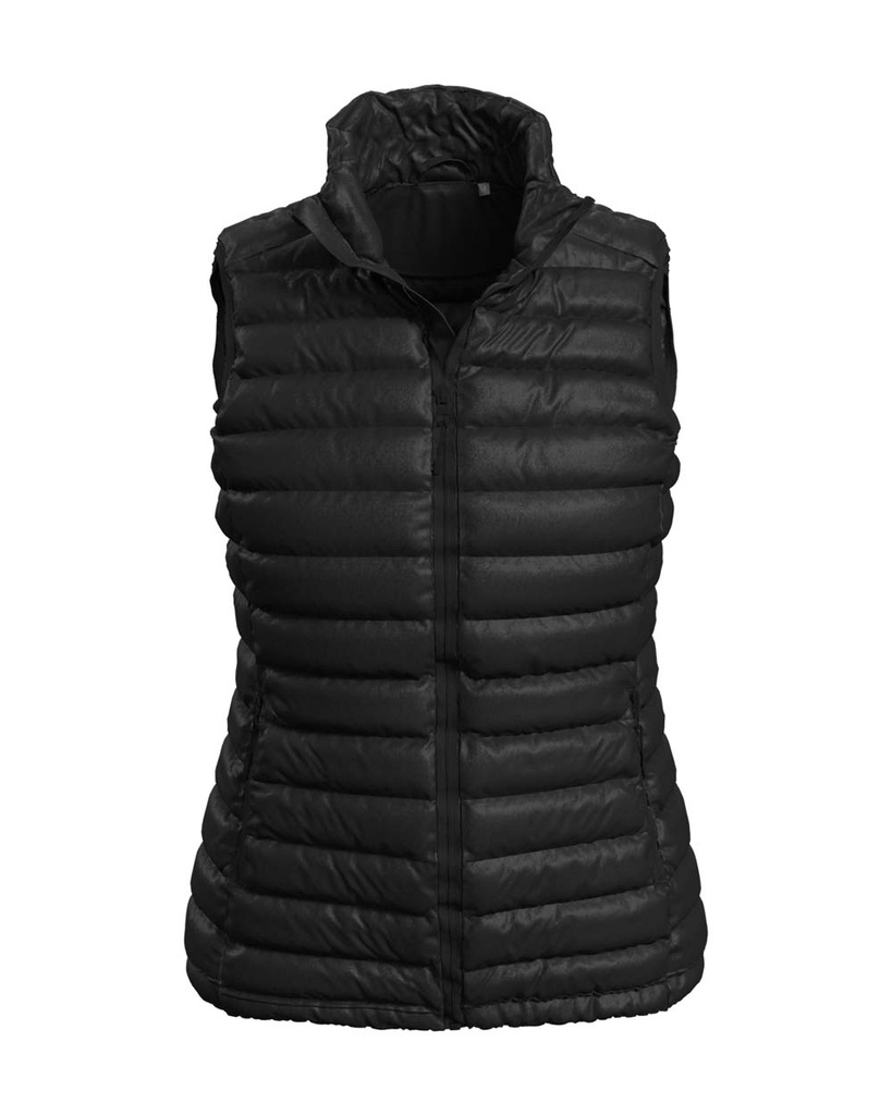 Damska Kamizelka Slim Pikowana S5530 - Black Opal