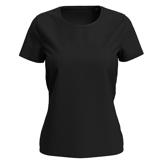 T-shirt Damski Klasyczny S7600 - Black Opal