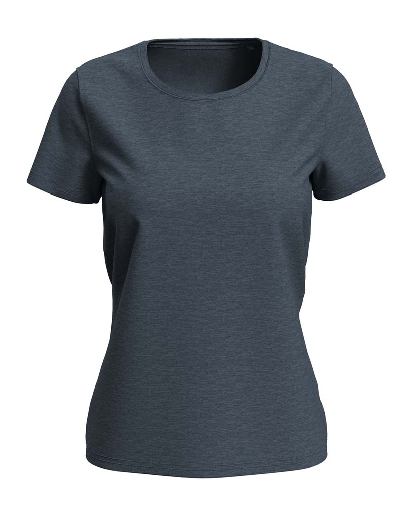 T-shirt Damski Klasyczny S7600 - Dark Denim Heather