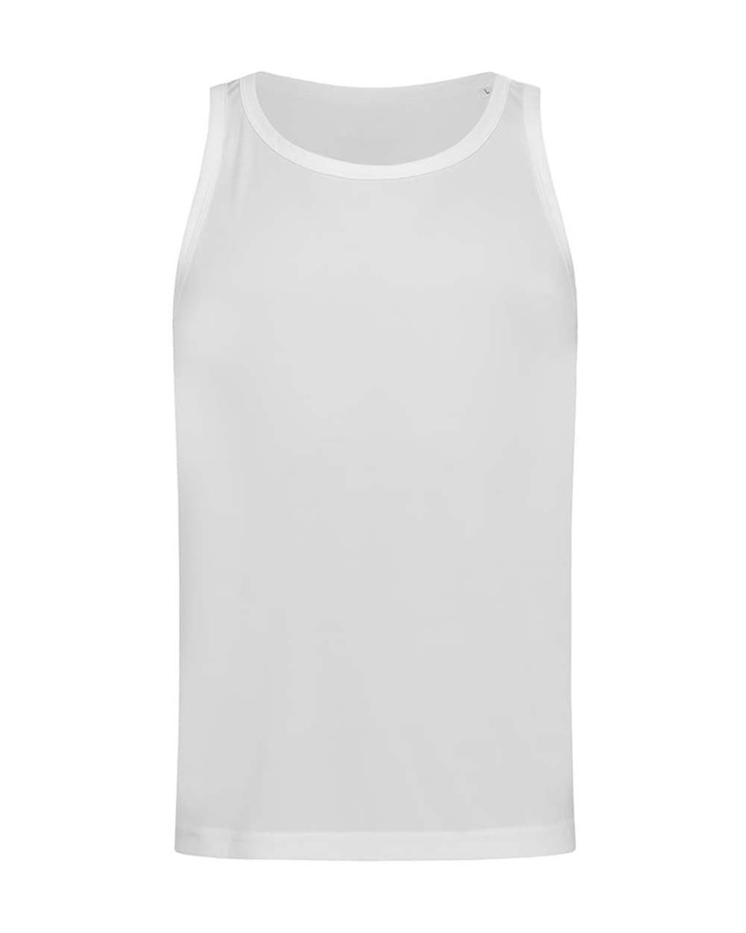 Top Sportowy Dopasowany Bez Rekawow Odprowadzajacy Wilgoc S8010 - White