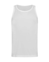 Top Sportowy Dopasowany Bez Rekawow Odprowadzajacy Wilgoc S8010 - White