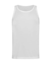 Top Sportowy Dopasowany Bez Rekawow Odprowadzajacy Wilgoc S8010 - White