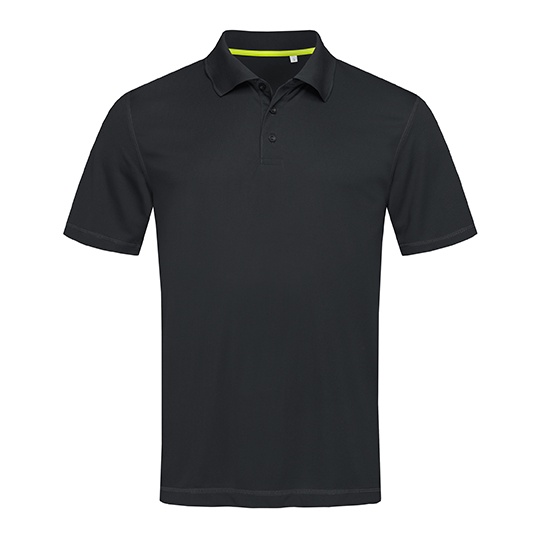 Koszulka Polo Męska Siateczkowa S8450 - Black Opal