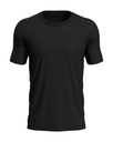 T-shirt Męski Slim Bawełniany S9020 - Black Opal