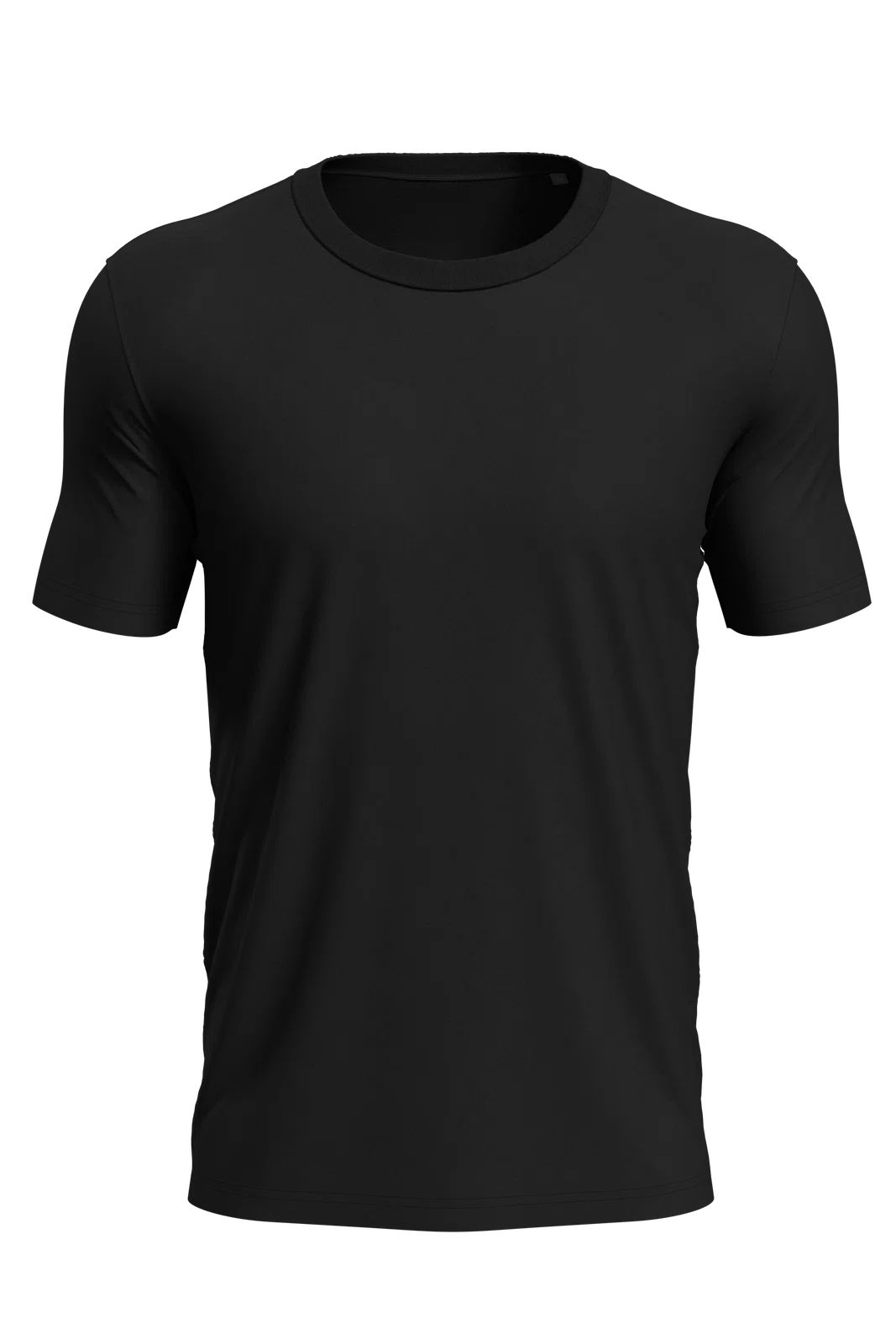 T-shirt Meski Slim Bawelniany S9020 - Black Opal