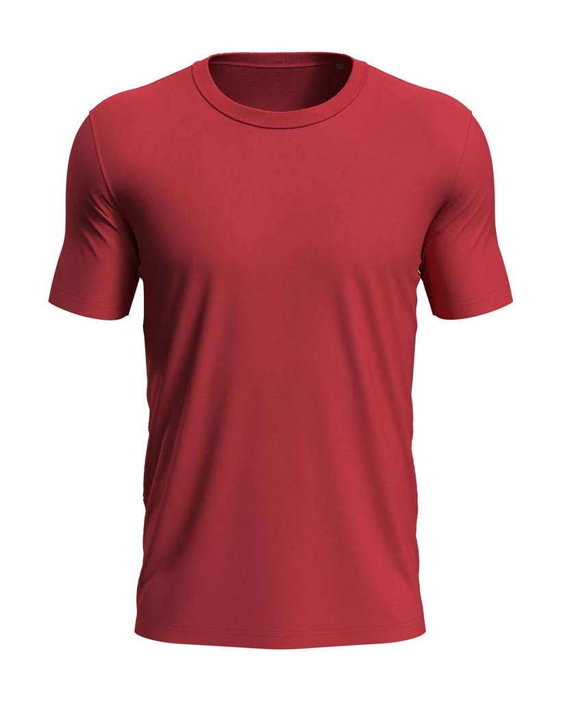 T-shirt męski slim S9020 - Crimson Red