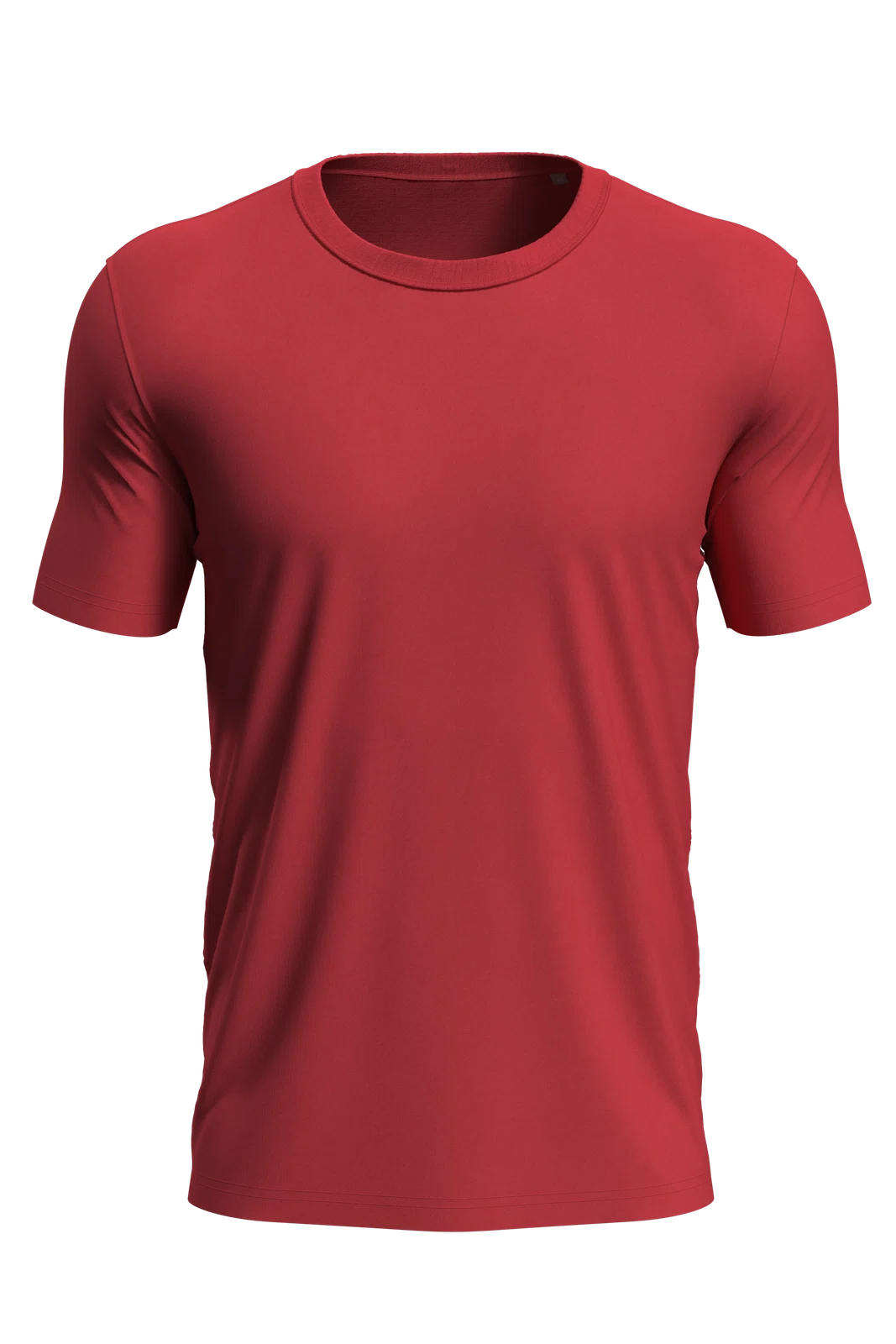 T-shirt Meski Slim Bawelniany S9020 - Crimson Red