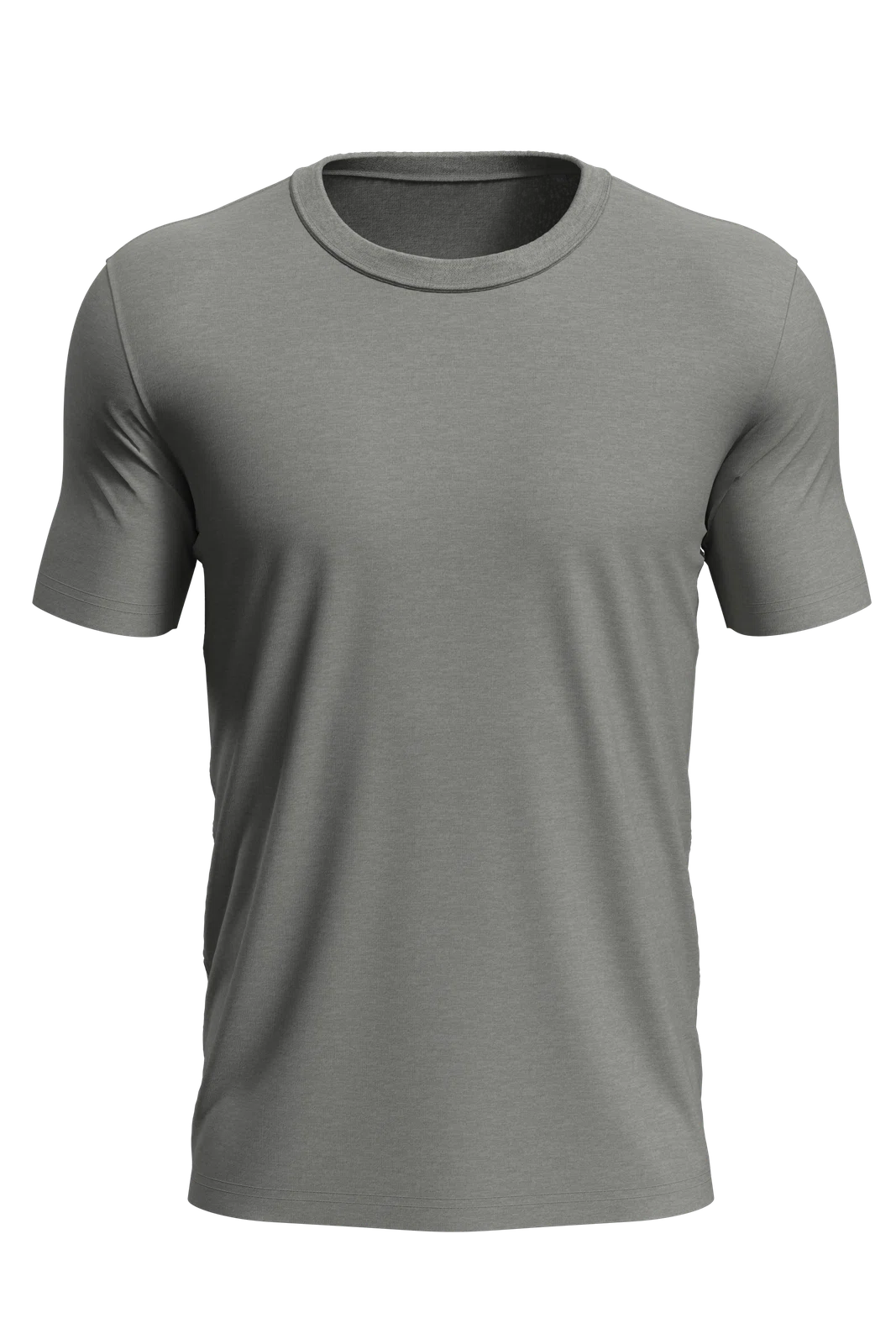 T-shirt Meski Slim Bawelniany S9020 - Grey Heather