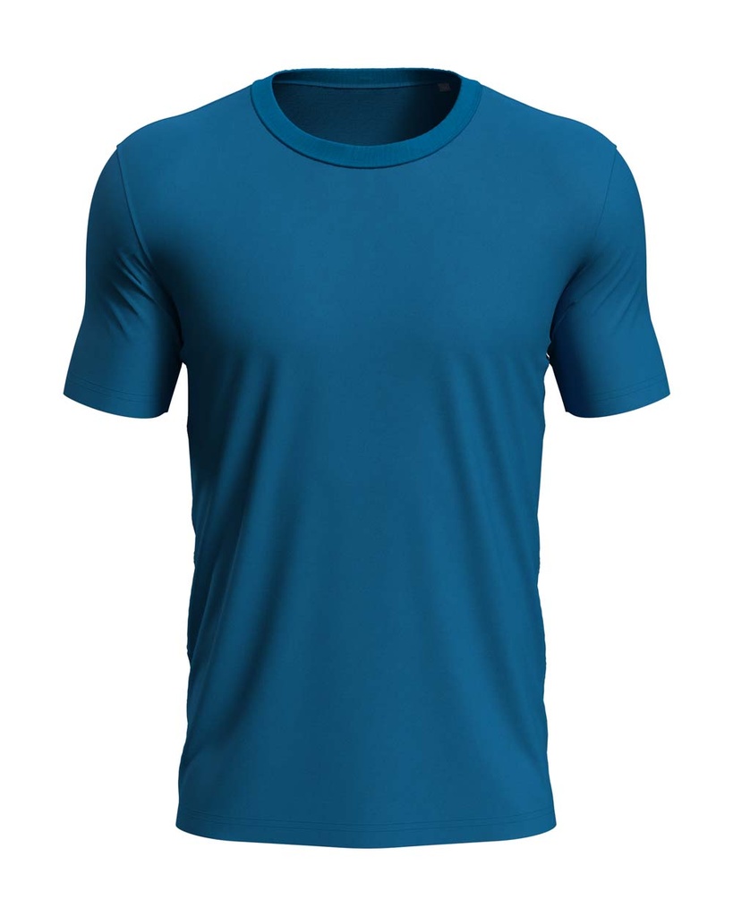 T-shirt Męski Slim Bawełniany S9020 - King Blue