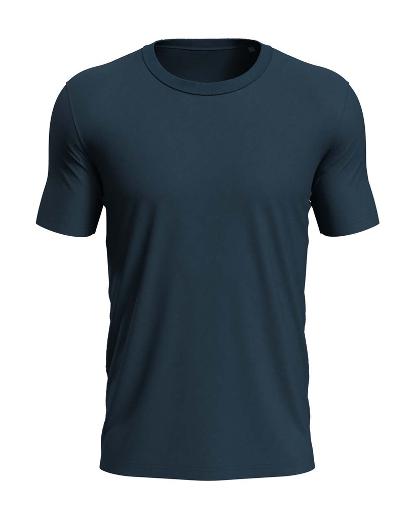 T-shirt Meski Slim Bawelniany S9020 - Marina Blue