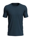 T-shirt męski slim S9020 - Marina Blue
