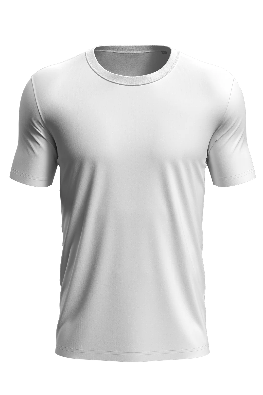T-shirt Meski Slim Bawelniany S9020 - White