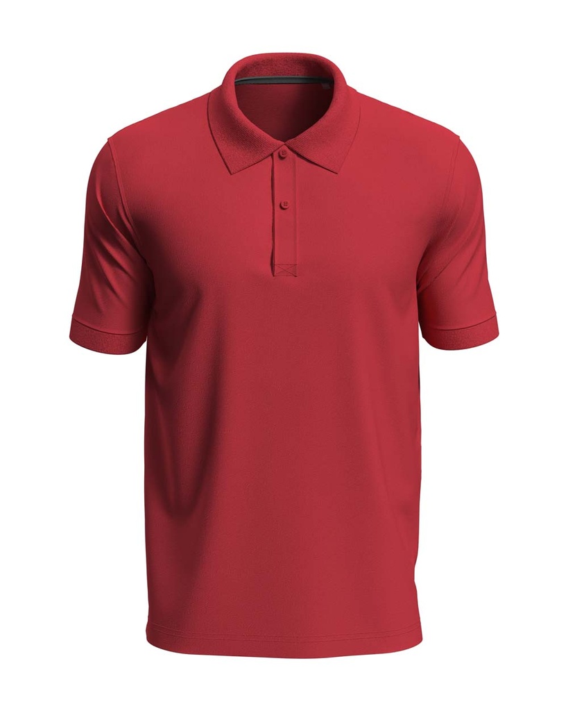 Koszulka polo męska regular S9050 - Crimson Red