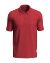 Koszulka polo męska regular S9050 - Crimson Red