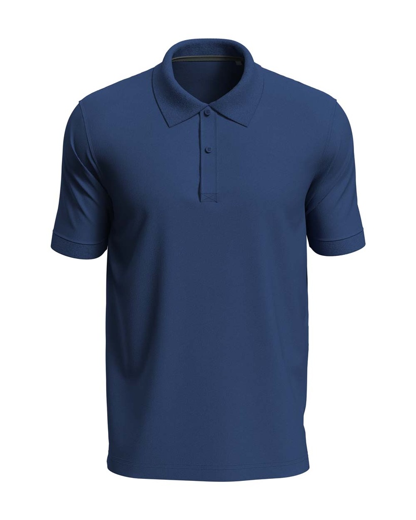 Koszulka polo męska regular S9050 - True Blue