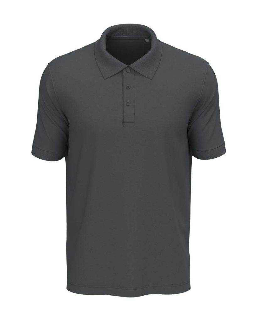 Koszulka Polo Męska Klasyczna Bawełniana S9060 - Slate Grey (Solid)