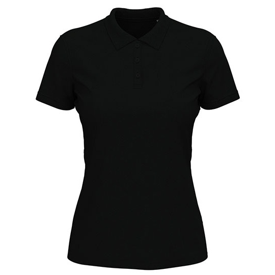 Koszulka Polo Damska Dopasowana S9160 - Black Opal