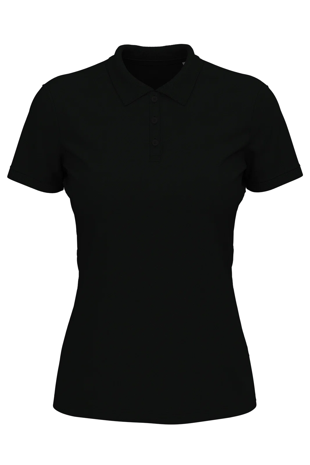 Koszulka Polo Damska Dopasowana S9160 - Black Opal