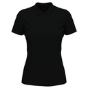 Koszulka Polo Damska Dopasowana S9160 - Black Opal