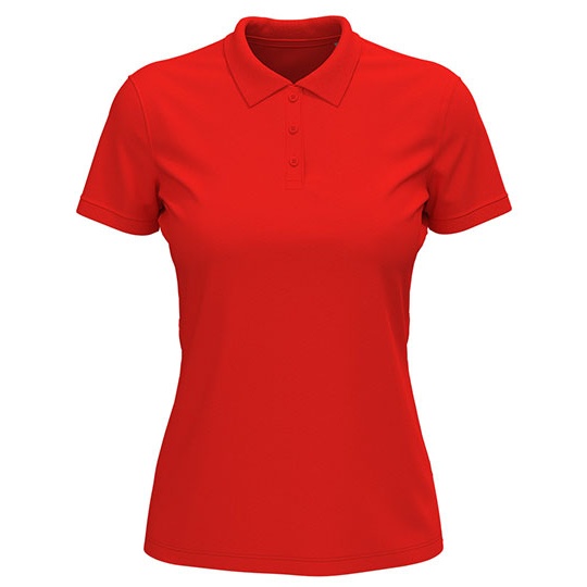 Koszulka Polo Damska Dopasowana S9160 - Scarlet Red
