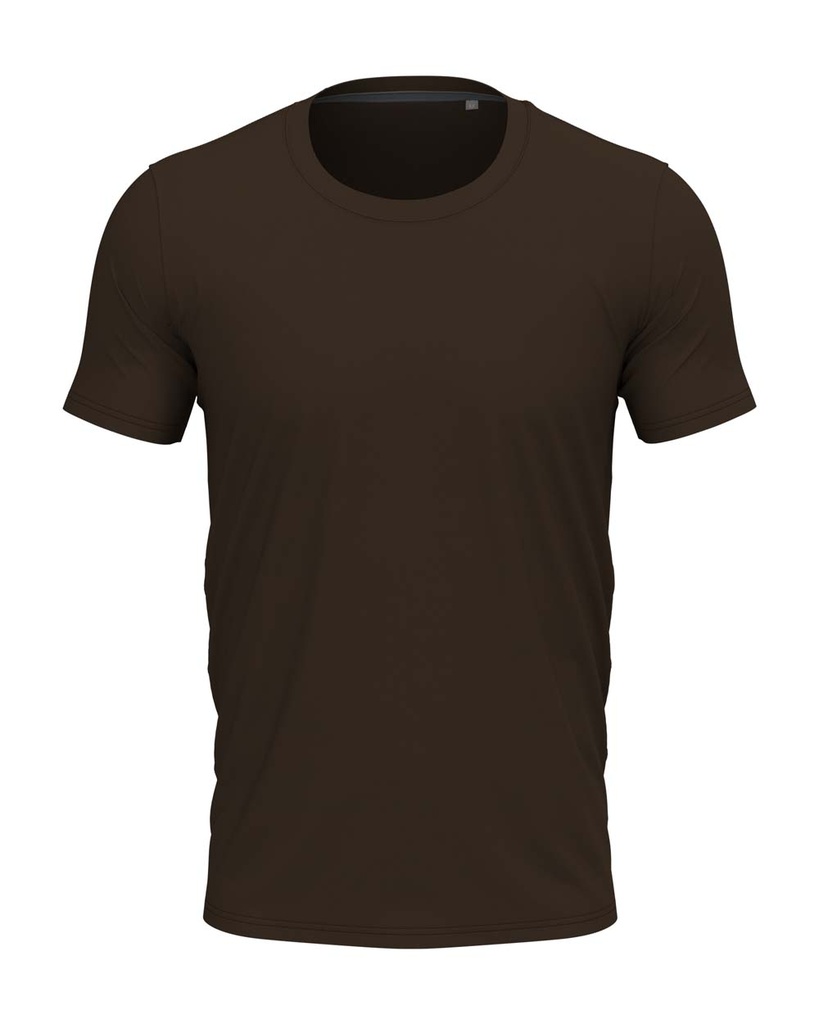 Koszulka Meska Slim Bawelniana S9600 - Dark Chocolate