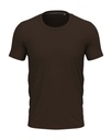 Koszulka Meska Slim Bawelniana S9600 - Dark Chocolate