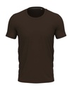 Koszulka Meska Slim Bawelniana S9600 - Dark Chocolate