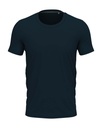 Koszulka Meska Slim Bawelniana S9600 - Marina Blue