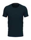Koszulka Meska Slim Bawelniana S9600 - Marina Blue