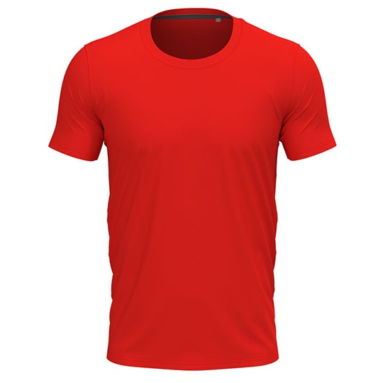 Koszulka Meska Slim Bawelniana S9600 - Scarlet Red