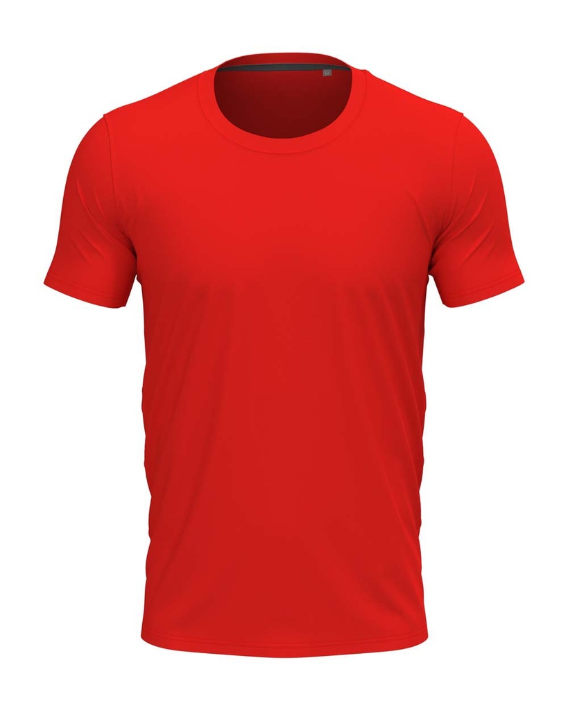 Koszulka Meska Slim Bawelniana S9600 - Scarlet Red