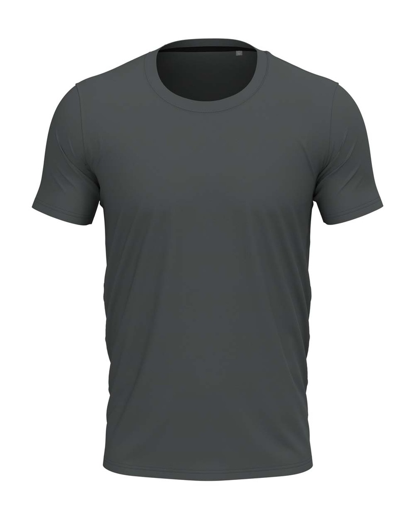 Koszulka Meska Slim Bawelniana S9600 - Slate Grey (Solid)