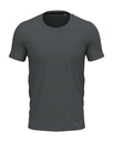 Koszulka Meska Slim Bawelniana S9600 - Slate Grey (Solid)