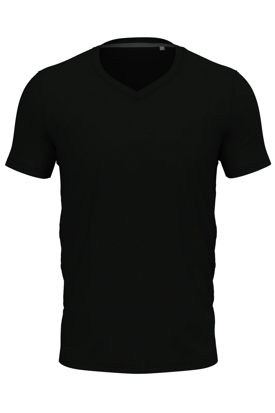 Koszulka Meska Slim V-neck Odprowadzajaca Wilgoc S9610 - Black Opal