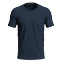 Koszulka Męska Slim V-neck Odprowadzająca Wilgoć S9610 - Blue Midnight