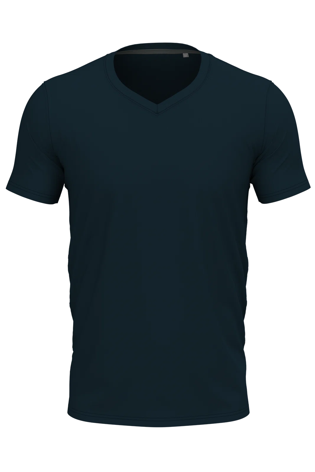 Koszulka Meska Slim V-neck Odprowadzajaca Wilgoc S9610 - Marina Blue