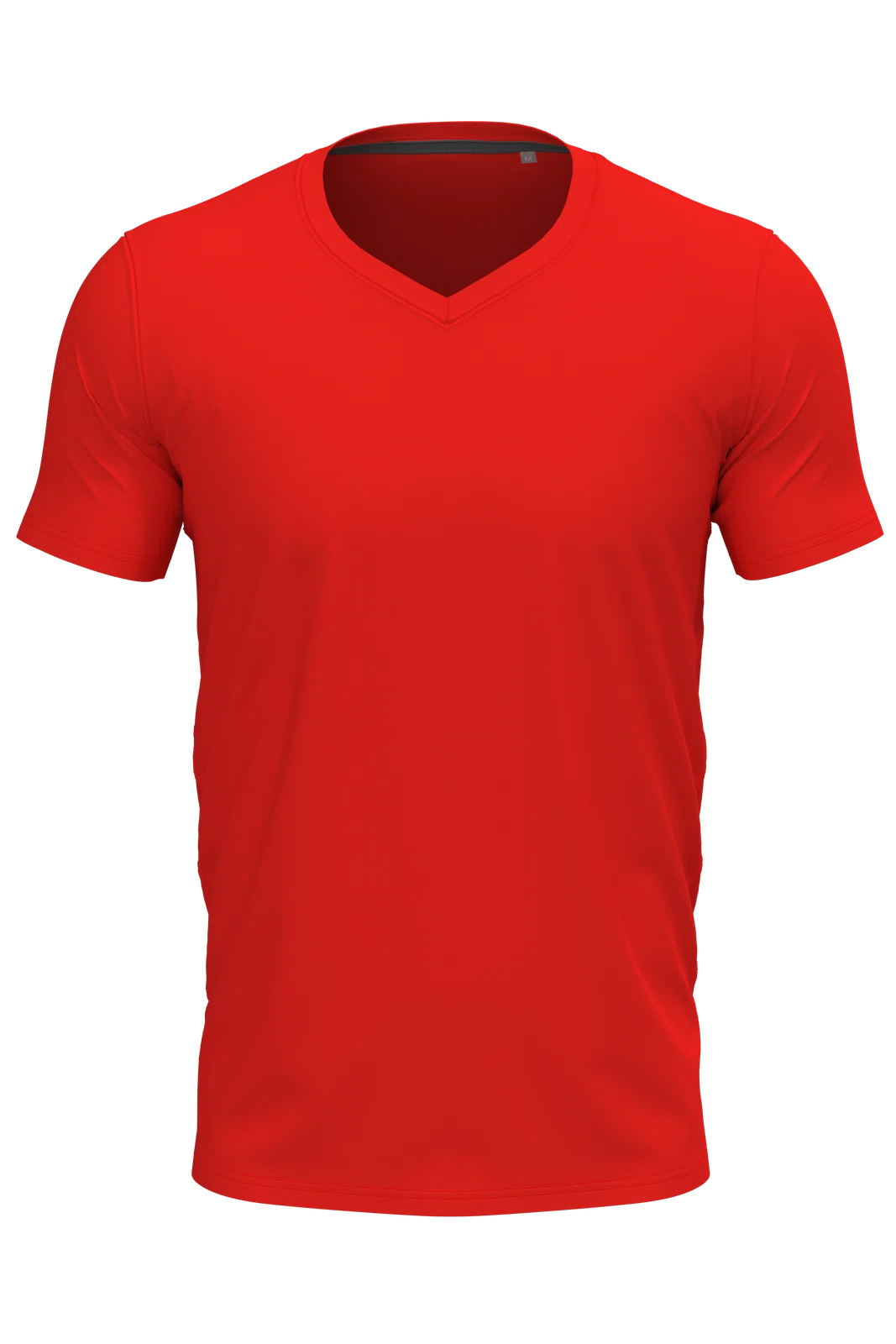 Koszulka Meska Slim V-neck Odprowadzajaca Wilgoc S9610 - Scarlet Red