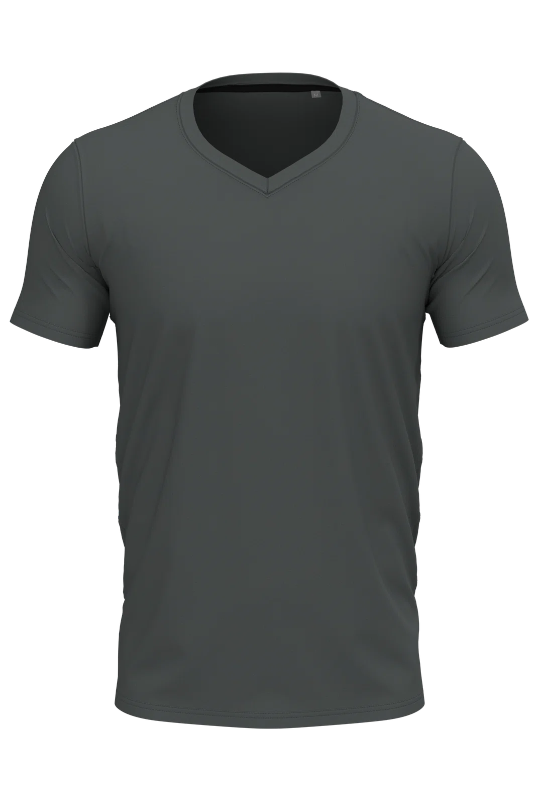 Koszulka Meska Slim V-neck Odprowadzajaca Wilgoc S9610 - Slate Grey (Solid)