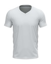 Koszulka Meska Slim V-neck Odprowadzajaca Wilgoc S9610 - White